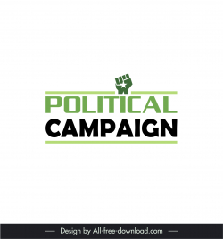 political campaign group logotype flat text fist star sketch