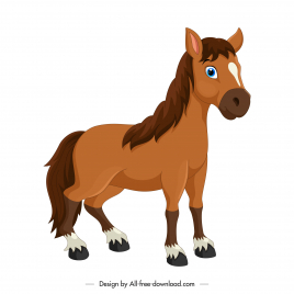 pony icon cute cartoon sketch