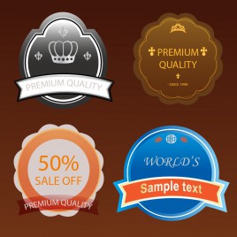 Premium quality badges