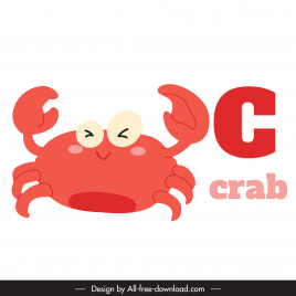 preschool education design elements c text crab sketch