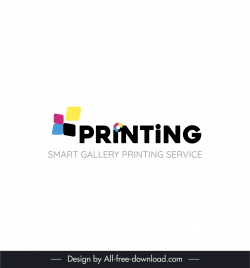printing service logo template color window sketch