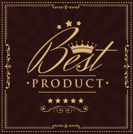 product promotional banner calligraphy crown stars decoration