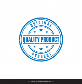 product quality stamp template symmetric classical design