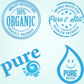 pure product logotypes blue design circle drop decor