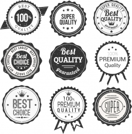 quality stamps collection retro circles decoration
