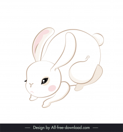rabbit icon cute cartoon design handdrawn sketch