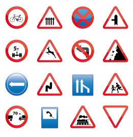 road signs set