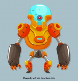 robot icon frightening appearance contemporary design