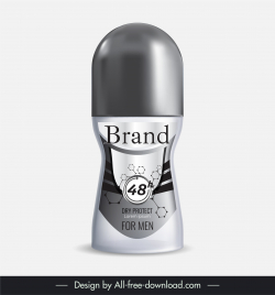 roll on deodorant bottle packaging template elegant contrast