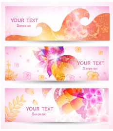 romantic pink banner set