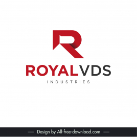 royalvds logo for royalvds industries template elegant geometric texts