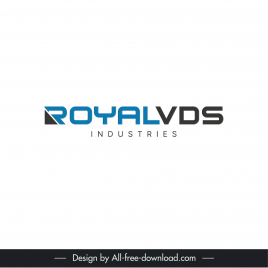 royalvds logo modern flat elegance