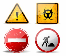 rusty warning signs