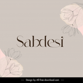sabdesi backdrop template elegant flat handdrawn classic petals decor