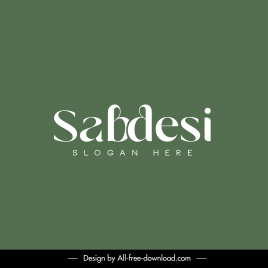 sabdesi logotype elegant flat texts outline