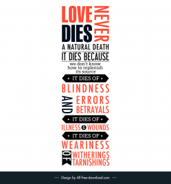 sad love quotes poster template vertical horizontal texts layout design