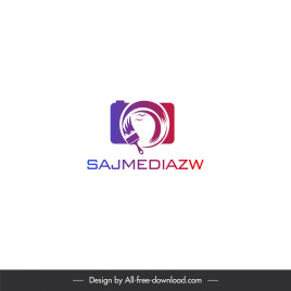 sajmediazw logo gradient camera paintbrush sketch