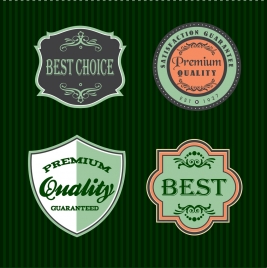 sales badges sets classical style various shapes isolation