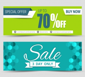 sales banners sets with contrasted backgrounds