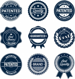 sales promotion labels sets classical circles icons