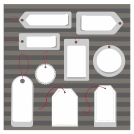 sales tags collection illustration with various blank shapes