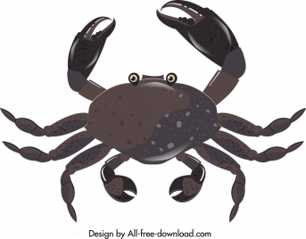 sea crab icon dark black decor modern design