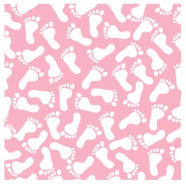 Seamless Pink Footprints Pattern