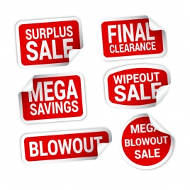 set of stickers for best stock sales