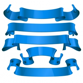 sets of blue ribbon banners for promotion