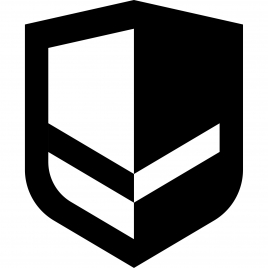 shield alt sign icon contrast flat black white symmetric shape outline