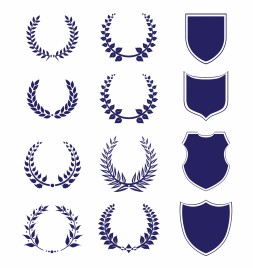 Shields And Laurel Wreaths