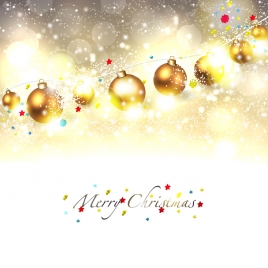 shiny christmas decoration background with balls