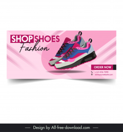 shoe advertising facebook cover template pink decor
