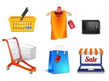 shopping icons collection