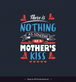 short and sweet mother day quotes banner template classical dynamic texts ribbon hearts outline