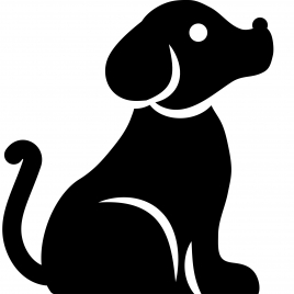 silhouette puppy pet icon