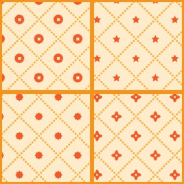 simple square flower pattern