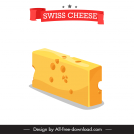 siwss cheese advertising poster 3d sketch