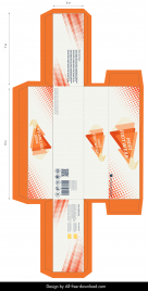 slipper box packaging template elegant dynamic triangles geometry design