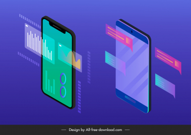 smartphone forex concept advertisement 3d sketch