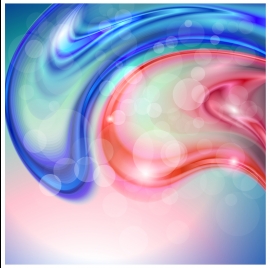 smooth blue and red wave abstract background