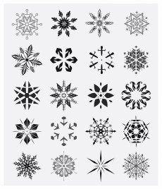 Snowflake winter set
