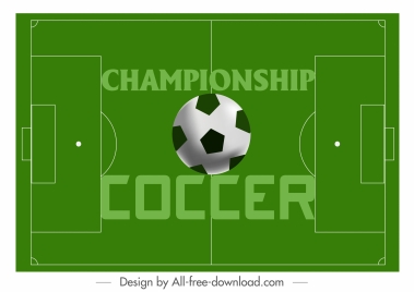 soccer banner playground ball decor modern flat sketch
