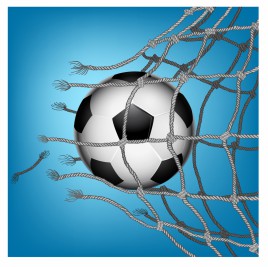Soccer Goal breaking through the net
