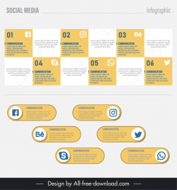 social media infographic template flat geometric layout