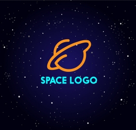 space logo design sparkling universe background