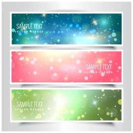 sparkle dazzling bokeh background vector headers collection