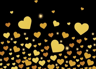 sparkling golden heart background repeating decoration