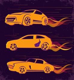 speed background racing cars icons sketch