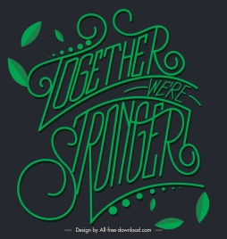 spirit quote background green calligraphic design